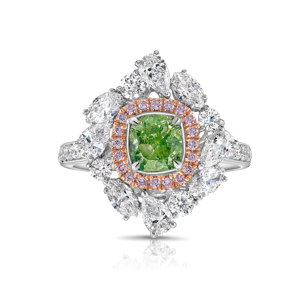 1 Carat Cushion Statement | Fancy Yellow | 14K White Gold | Rare Fancy-Color Splendour