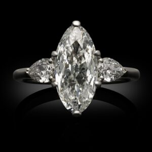2.12 Carat Marquise Statement | Brilliant White / D color | FL/IF | 14K White Gold