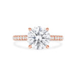 2.5 Carat Round Brilliant Diamond Ring | Brilliant White | 14K Rose Gold | Modern Nobility - Image 2
