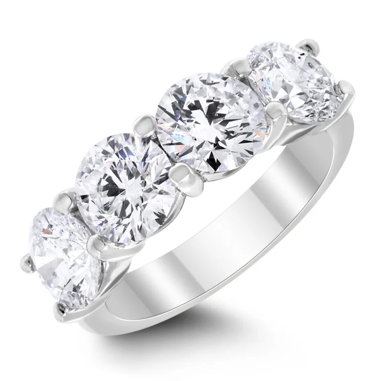 4.01 Carat Round Brilliant Statement | Brilliant White | VVS | 14K White Gold