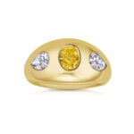 Round Brilliant Statement | Fancy Yellow | 14K White Gold | Colour-Collector’s Treasure - Image 3