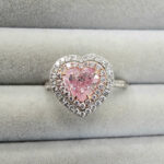 1.06 Carat Heart Shape Diamond Ring | Fancy Yellow | 14K White Gold - Image 3