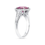 3 Carat Cushion Halo Diamond Ring | Royal Blue Sapphire | 18K Gold | Quiet Power | Heirloom - Image 2