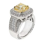 3 Carat Cushion Statement | Fancy Yellow | 14K White Gold | Rare Fancy-Color Splendour - Image 2