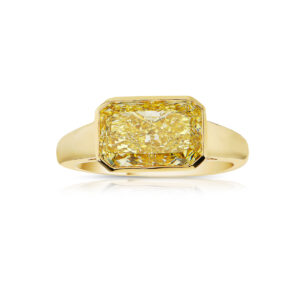 3 Carat Round Brilliant Statement | Fancy Yellow | 14K White Gold