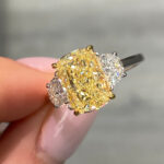 3 Carat Cushion Diamond Ring | Fancy Yellow | 14K White Gold | A Crown-Worthy Fancy Rarity - Image 4