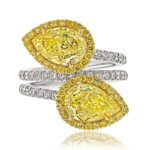 4.01 Carat Pear Diamond Ring | Fancy Yellow | 14K White Gold | Rare Fancy-Color Splendour