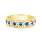 Round Brilliant Statement | Royal Blue Sapphire | 18K Yellow Gold | Graceful Brilliance - Image 5