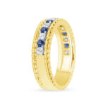 Round Brilliant Statement | Royal Blue Sapphire | 18K Yellow Gold | Graceful Brilliance - Image 6
