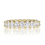 3 Carat Oval Band | Brilliant White | 18K White Gold | Modern Nobility | Signature