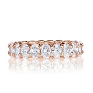 3 Carat Oval Band | Brilliant White | 18K Rose Gold | Everyday Royalty | High Jewellery