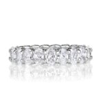 3 Carat Oval Band | Brilliant White | 18K White Gold | Effortless Elegance | Collector-Grade