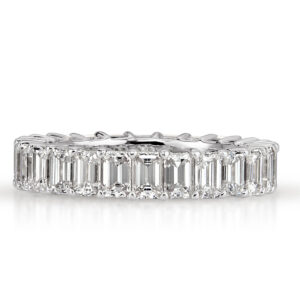 4 Carat Emerald Band | 18K White Gold | Effortless Elegance | Modern Classic