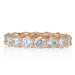 4 Carat Round Brilliant Band | Brilliant White | 14K Rose Gold | Modern Nobility - Image 2