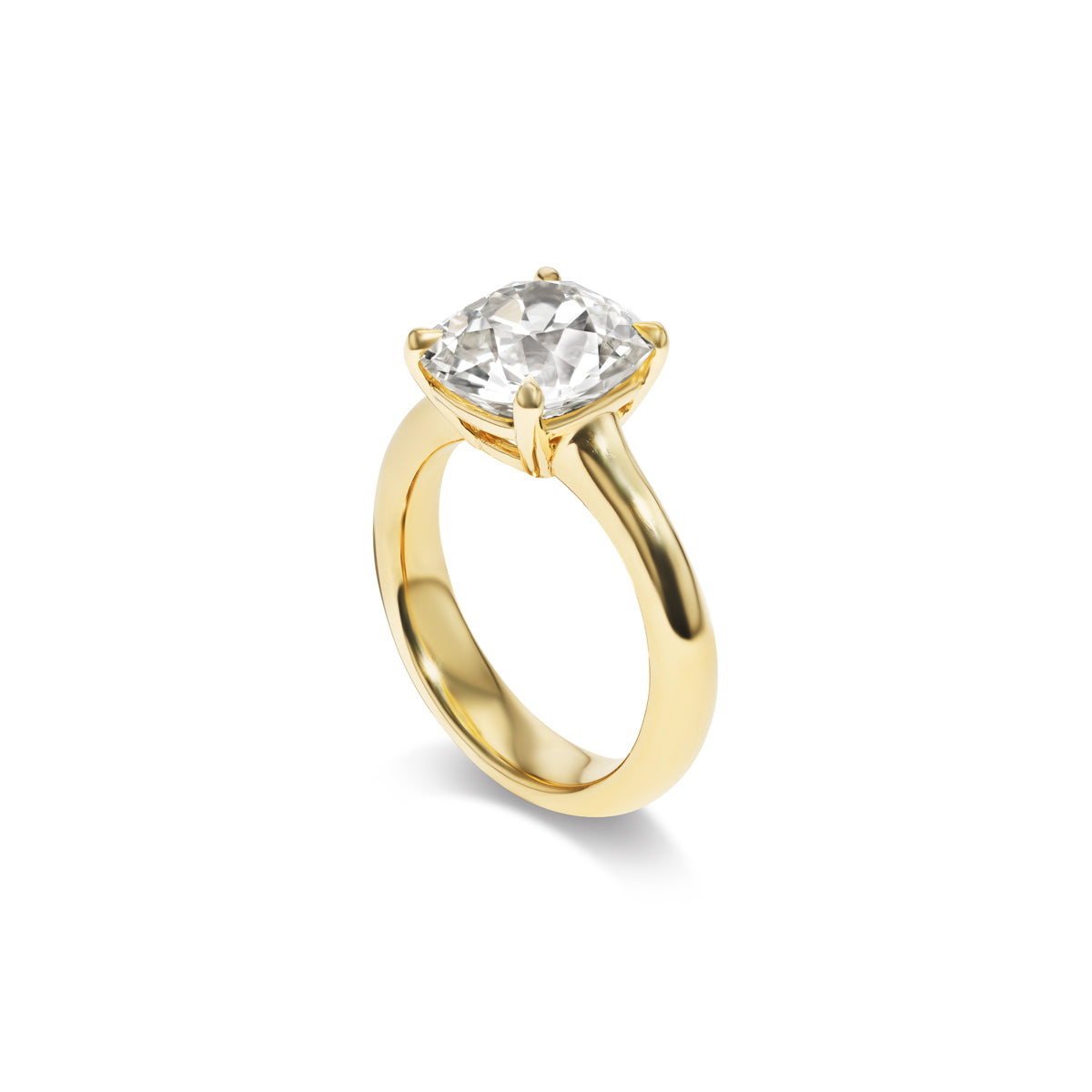 4-12ct-brava-33400-front-view-primary.jpg 4.12 Carat Round Brilliant Statement | Brilliant White | 14K White Gold - Image 1