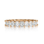 4.14 Carat Radiant Band | Brilliant White | 18K Rose Gold | A Classic Statement | Heirloom