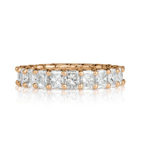 4.14 Carat Radiant Band | Brilliant White | 18K Rose Gold | A Classic Statement | Heirloom