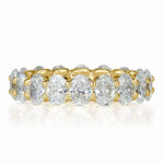4.41 Carat Oval Band | Brilliant White | 18K White Gold | Effortless Elegance - Image 2