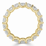 4.41 Carat Oval Band | Brilliant White | 18K White Gold | Effortless Elegance - Image 4