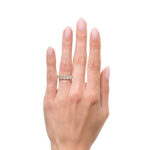 4.41 Carat Oval Band | Brilliant White | 18K White Gold | Effortless Elegance