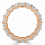 4.41 Carat Oval Band | Brilliant White | 18K Rose Gold | Quiet Power | Modern Classic - Image 3