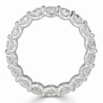 4.41 Carat Oval Band | Brilliant White | 18K White Gold | Effortless Elegance | Heirloom - Image 3