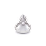 4.5 Carat Pear Statement | Type IIa | Brilliant White / D color | FL/IF | 14K White Gold - Image 3
