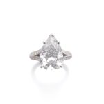 4.5 Carat Pear Statement | Type IIa | Brilliant White / D color | FL/IF | 14K White Gold