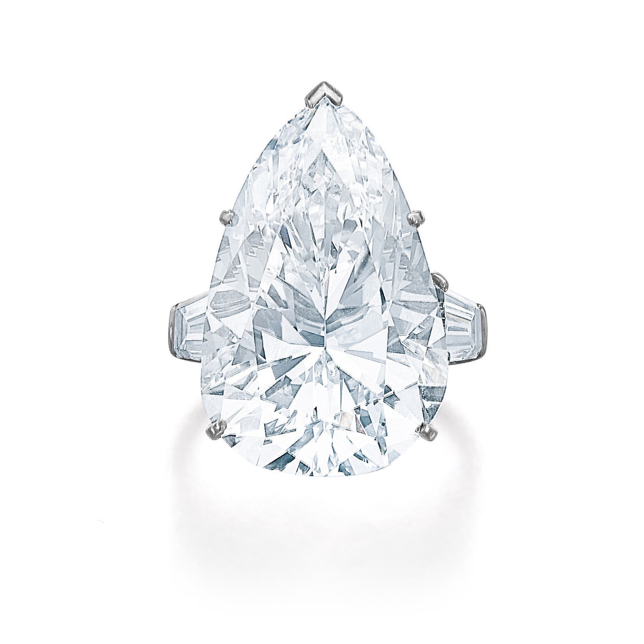 4-5-carat-pear-cut-d-vs-175-000-front-view-primary.jpg 4.5 Carat Pear Statement | Brilliant White / D color | VS | 14K White Gold | Quiet Power - Image 1