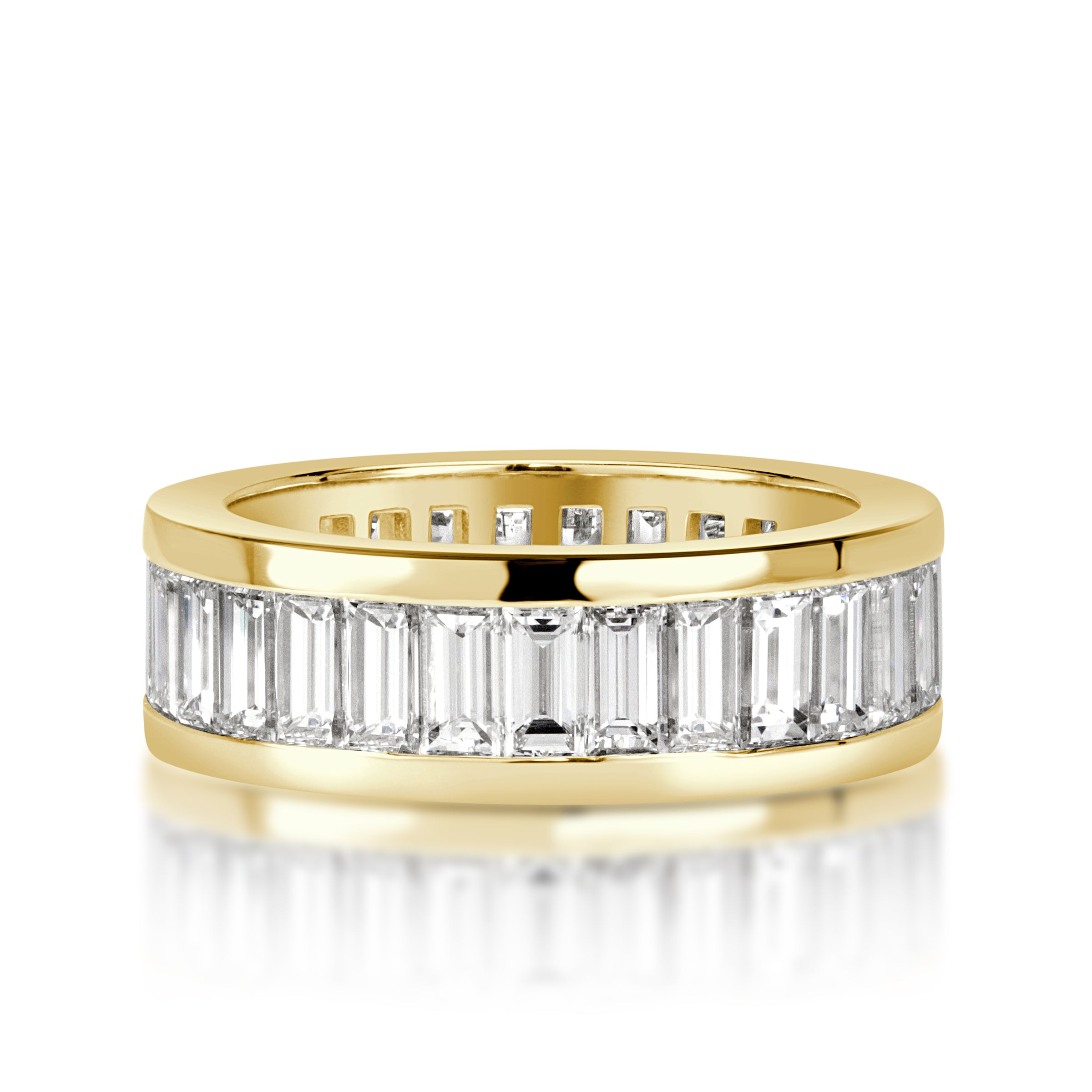 4-97ct-baguette-cut-diamond-eternity-band-in-18k-gold-12999-front-view-primary.jpg 4.97 Carat Round Brilliant Band | Brilliant White | 18K White Gold | Modern Nobility - Image 1