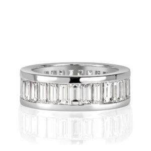 4.97 Carat Round Brilliant Band | Brilliant White | 18K White Gold | Quiet Power