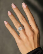 4 Carat Cushion Statement | Brilliant White | 14K White Gold | A Classic Statement - Image 4