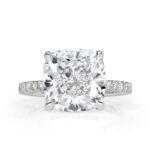 4 Carat Cushion Statement | Brilliant White | 14K White Gold | A Classic Statement
