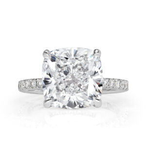 4 Carat Cushion Statement | Brilliant White | 14K White Gold | A Classic Statement