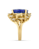 4 Carat Cushion Statement | Royal Blue Sapphire | 14K White Gold | Effortless Elegance - Image 3