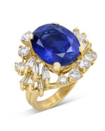 4 Carat Cushion Statement | Royal Blue Sapphire | 14K White Gold | Effortless Elegance - Image 4