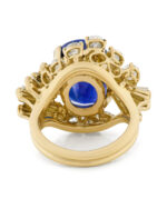 4 Carat Cushion Statement | Royal Blue Sapphire | 14K White Gold | Effortless Elegance - Image 5