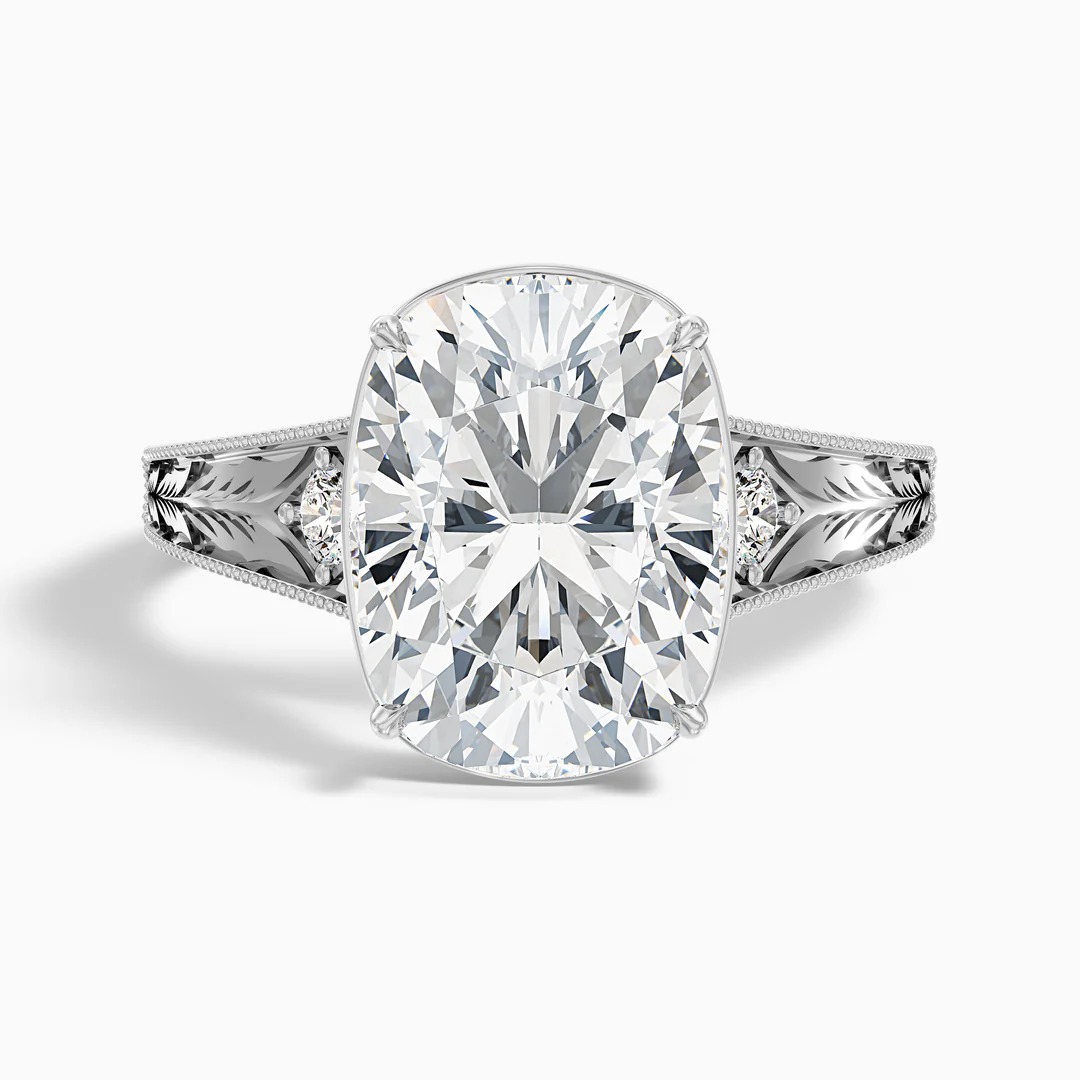 4-carat-elongated-cushion-cut-d-flawless-type-iia-275-000-front-view-primary.jpg 4 Carat Cushion Statement | Type IIa | Brilliant White / D color | FL/IF | 14K White Gold - Image 1