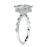4 Carat Cushion Statement | Brilliant White | VVS | 14K White Gold | Purity in Perfection - Image 4