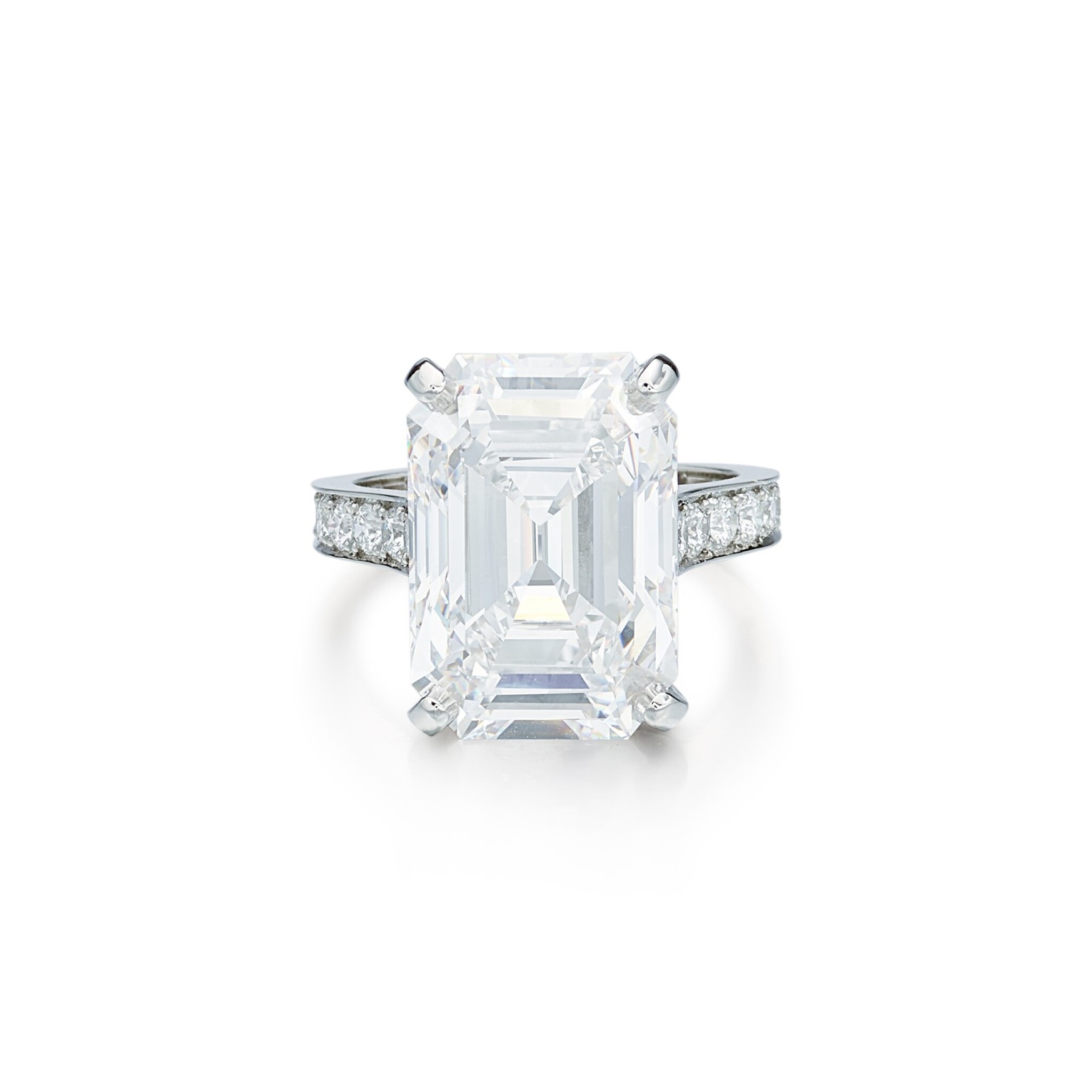 4-carat-emerald-cut-d-flawless-type-iia-185000-front-view-primary.jpg 4 Carat Emerald-cut Statement | Type IIa | FL/IF | 14K White Gold - Image 1