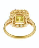 4 Carat Assher Cut Statement | Fancy Yellow | 14K White Gold | Sunlit Royal Radiance - Image 3