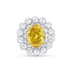 4 Carat Oval Statement | Fancy Yellow | 14K White Gold | Colour-Collector’s Treasure - Image 3
