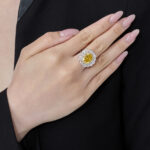4 Carat Oval Statement | Fancy Yellow | 14K White Gold | Colour-Collector’s Treasure - Image 4