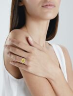 4 Carat Assher Cut Statement | Fancy Yellow | 14K White Gold | A Crown-Worthy Fancy Rarity - Image 4