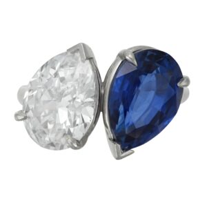 4 Carat Pear Statement | Royal Blue Sapphire | 14K White Gold | Quiet Power | High Jewellery
