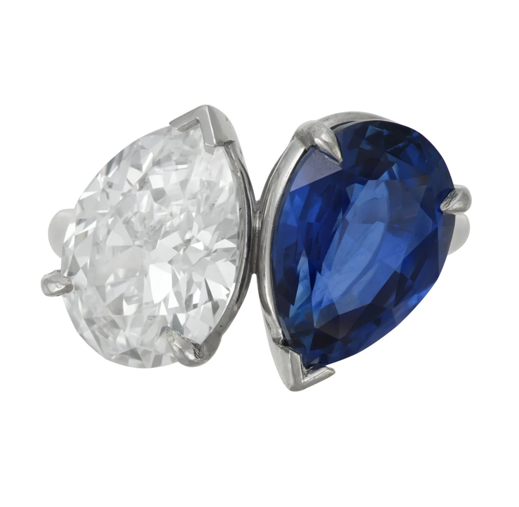 4 Carat Pear Statement | Royal Blue Sapphire | 14K White Gold | Quiet Power | High Jewellery