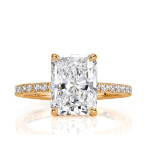 4 Carat Radiant Statement | Brilliant White | 14K White Gold | Effortless Elegance