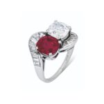 4 Carat Round Brilliant Statement | Ruby Red | 14K White Gold | A Classic Statement - Image 2