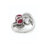 4 Carat Round Brilliant Statement | Ruby Red | 14K White Gold | A Classic Statement - Image 3