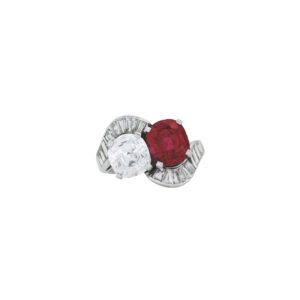 4 Carat Round Brilliant Statement | Ruby Red | 14K White Gold | A Classic Statement